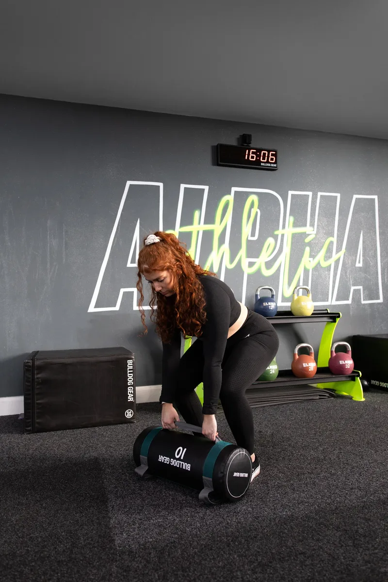 Power bag deadlift exercise