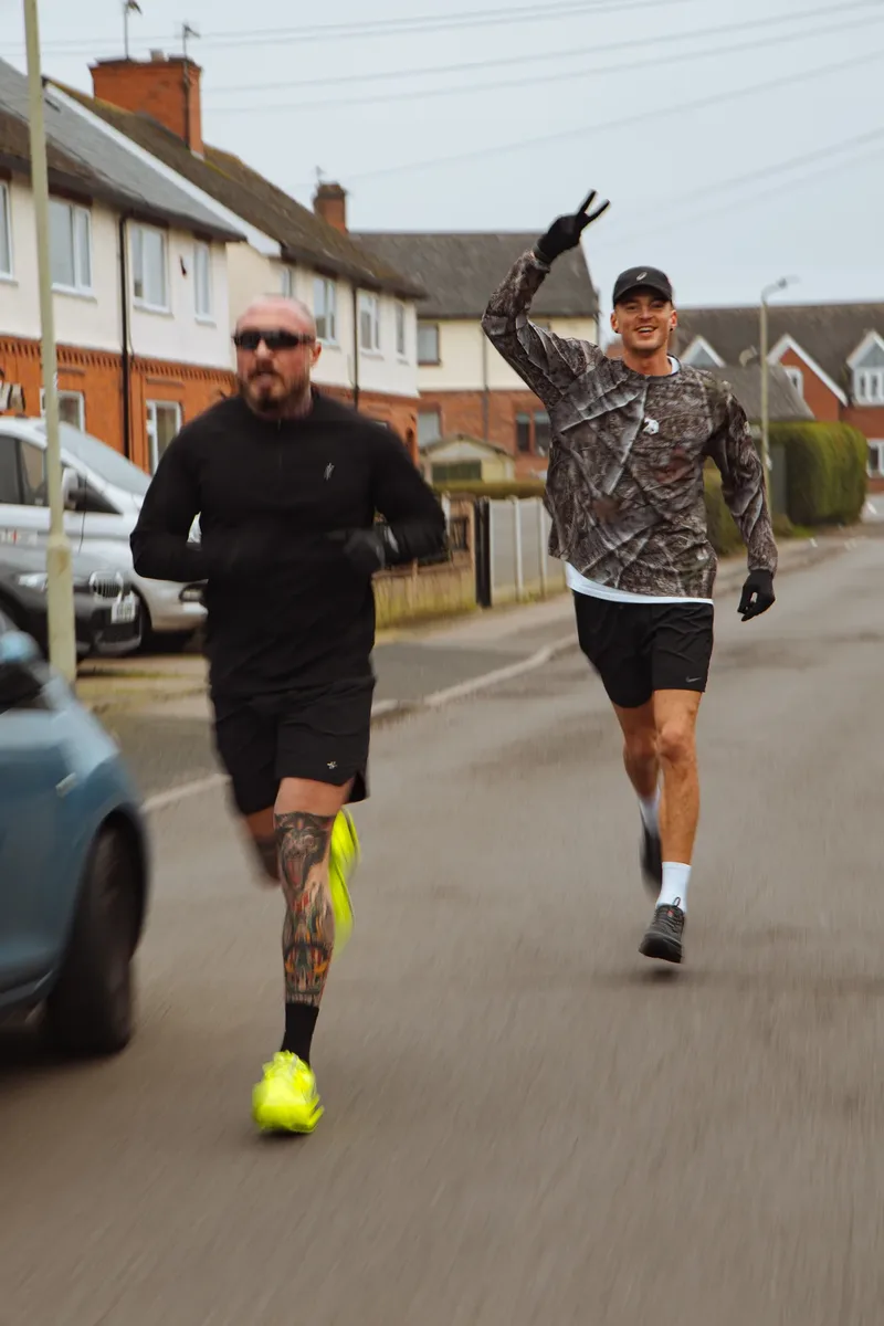 Vitális Run Club — group of runners at Alpha Athletic, Newport